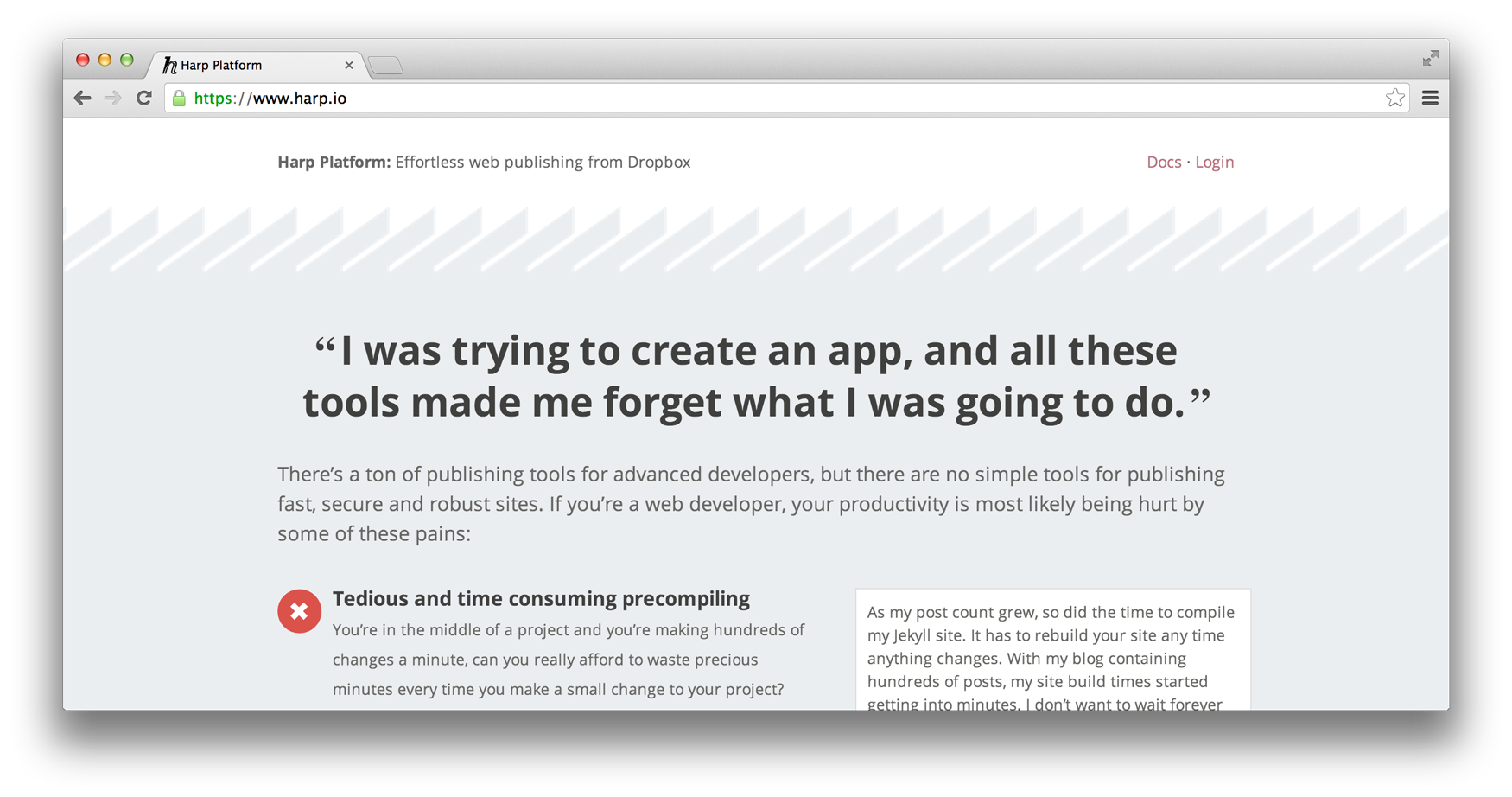 Harp Platform landing page updated